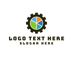 Fabrication - Gear Pie Chart logo design