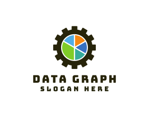 Charts - Gear Pie Chart logo design