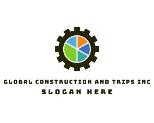 Fabrication - Gear Pie Chart logo design