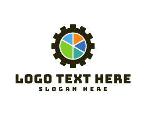 Gear Pie Chart  Logo