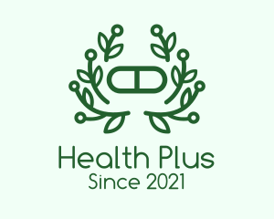 Green Herbal Pill logo design