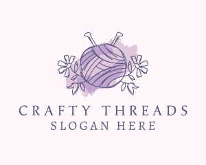 Knitting Yarn Craft logo design