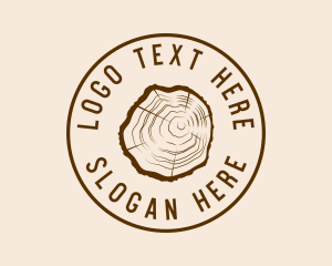 Log - Hipster Woodwork Lumberjack logo design