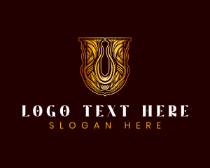 High End - Luxury Decoration Letter U logo design
