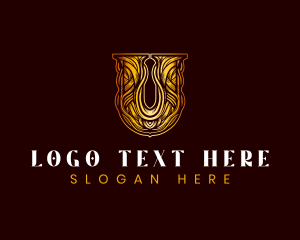 Premium - Luxury Decoration Letter U logo design