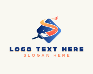 Handyman - Painter Brush Letter S logo design