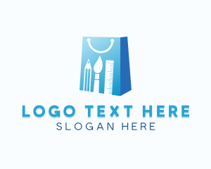 Bag - Art Material Shopping logo design