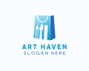 Art Material Shopping logo design