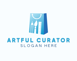 Art Material Shopping logo design