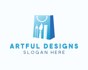 Art Material Shopping logo design