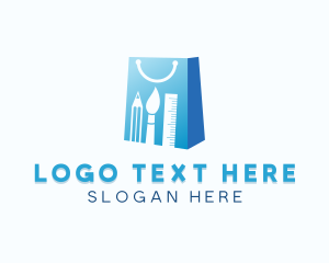 Shop - Art Material Shopping logo design