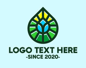 Environment - Nature Leaf Droplet logo design