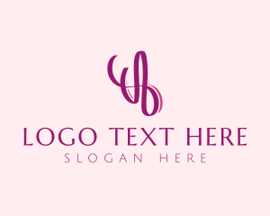 Makeup - Purple Cursive Letter Y logo design