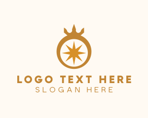 Jewelry - Gold Ring Crown logo design