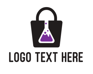 Comma - Flask Shopping Bag logo design