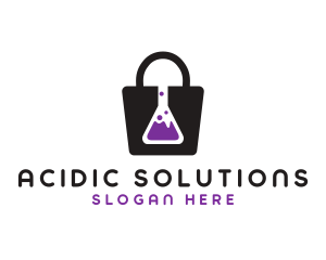 Acid - Flask Shopping Bag logo design