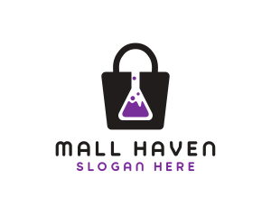 Flask Shopping Bag logo design