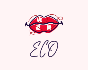 Beauty Shop - Red Lipstick Cosmetic logo design