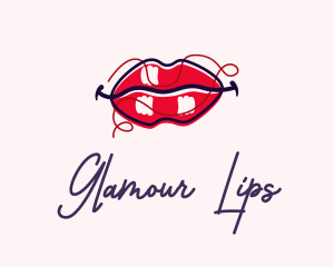 Lipstick - Red Lipstick Cosmetic logo design