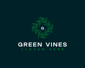 Organic Vine Leaves logo design