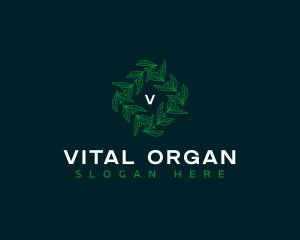 Organic Vine Leaves logo design