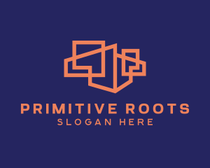 Primitive Shape House logo design