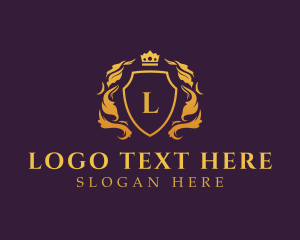 Kingdom - Elegant Royal Shield logo design