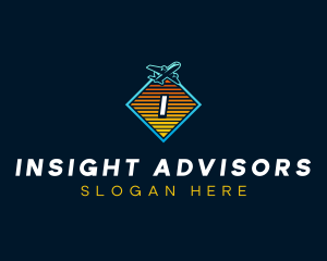 Airplane Aviation Logistics logo design