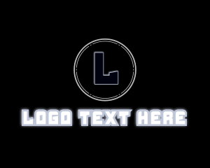 Futuristic - Glowing Futuristic Gaming Tech logo design