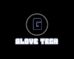 Glowing Futuristic Gaming Tech logo design