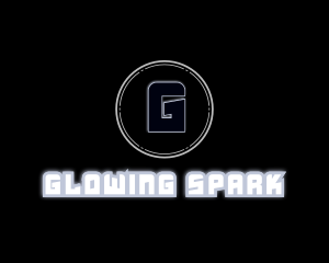 Glowing Futuristic Gaming Tech logo design