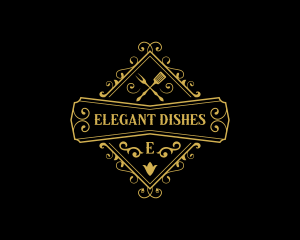 Elegant Restaurant Cuisine logo design