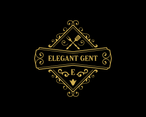 Elegant Restaurant Cuisine logo design