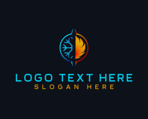 Refrigerator - Heating Cooling Ventilation logo design