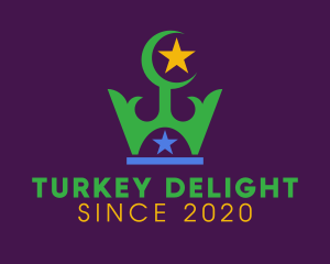 Turkey - Islam Religion Crown logo design