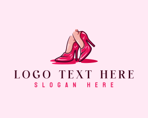 Fashion - Woman High Heels Footwear logo design