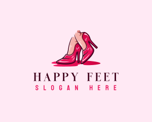 Feet - Woman High Heels Footwear logo design