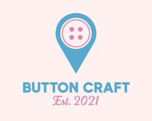 Button - Button Location Pin logo design