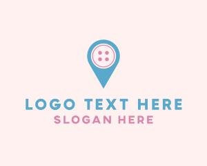 Button Location Pin logo design