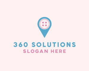 Button Location Pin logo design