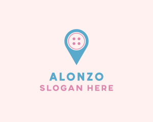 Button Location Pin logo design