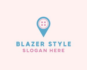 Button Location Pin logo design