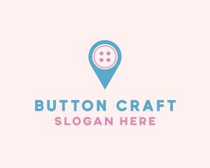 Button Location Pin logo design