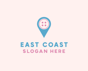 Button Location Pin logo design