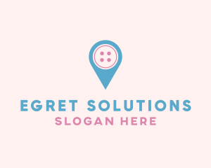 Button Location Pin logo design