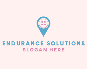 Button Location Pin logo design