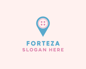 Button Location Pin logo design