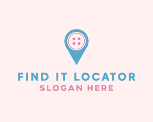 Button Location Pin logo design