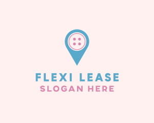 Button Location Pin logo design