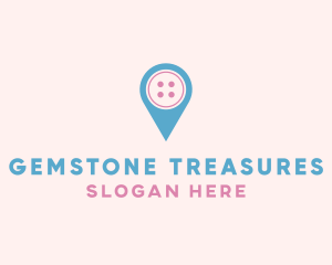 Button Location Pin logo design